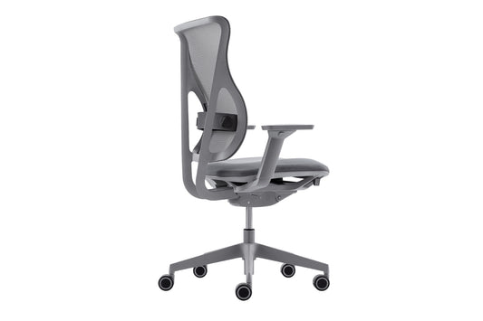 B03 ergonomische bureaustoel van Projectchair in het grijs, daarnaast verkrijgbaar in verschillende kleuren.