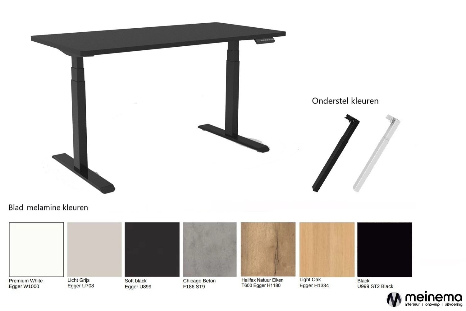 in hoogte verstelbaar bureau voor kantoor