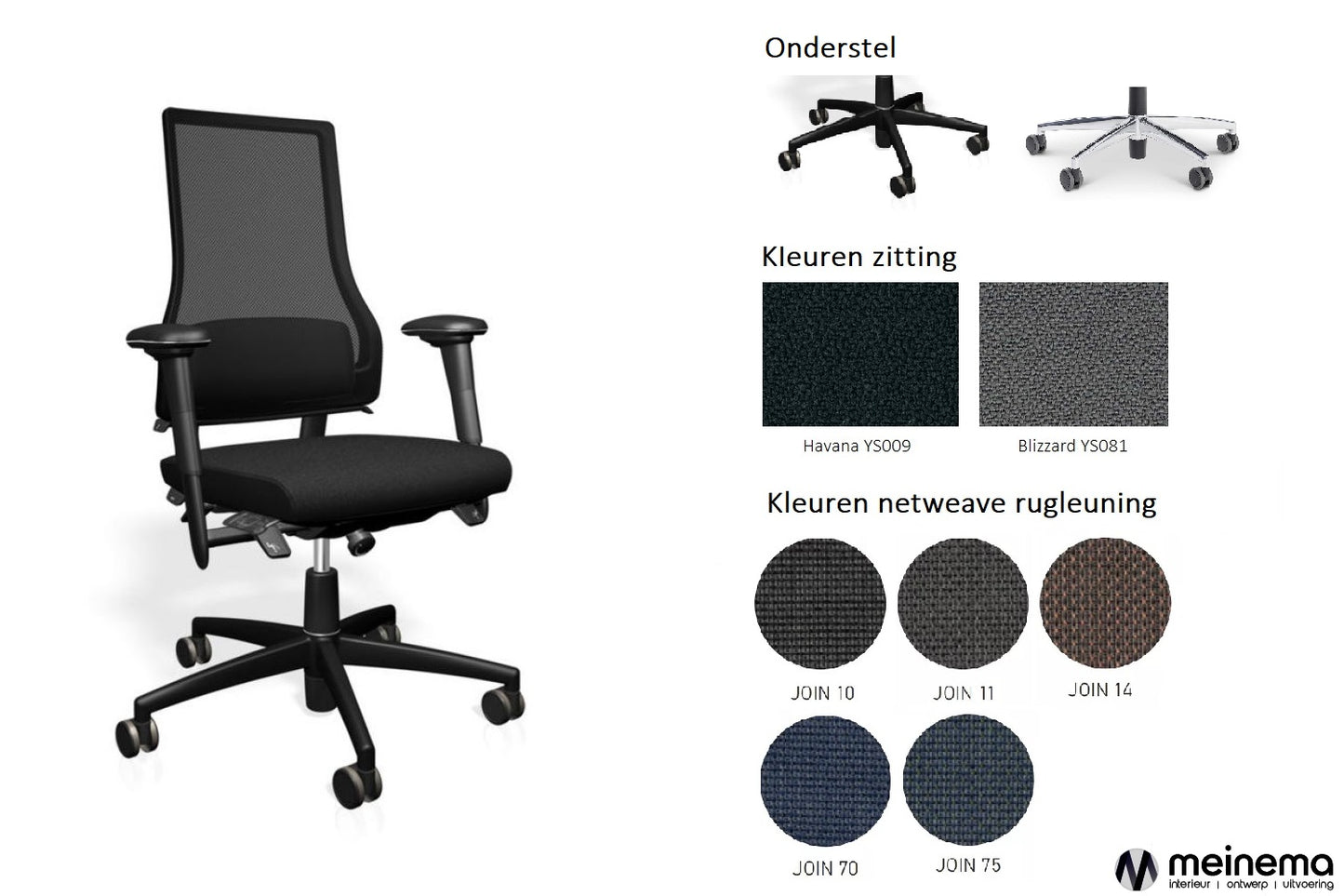 Axia 2.5 bureaustoel kleur