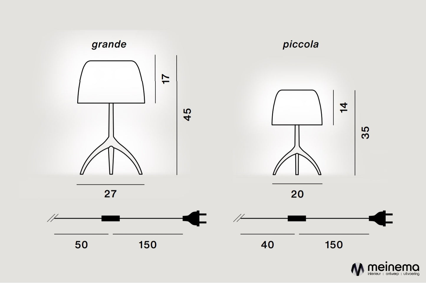 Foscarini Lumiere Piccola table lamp on/off