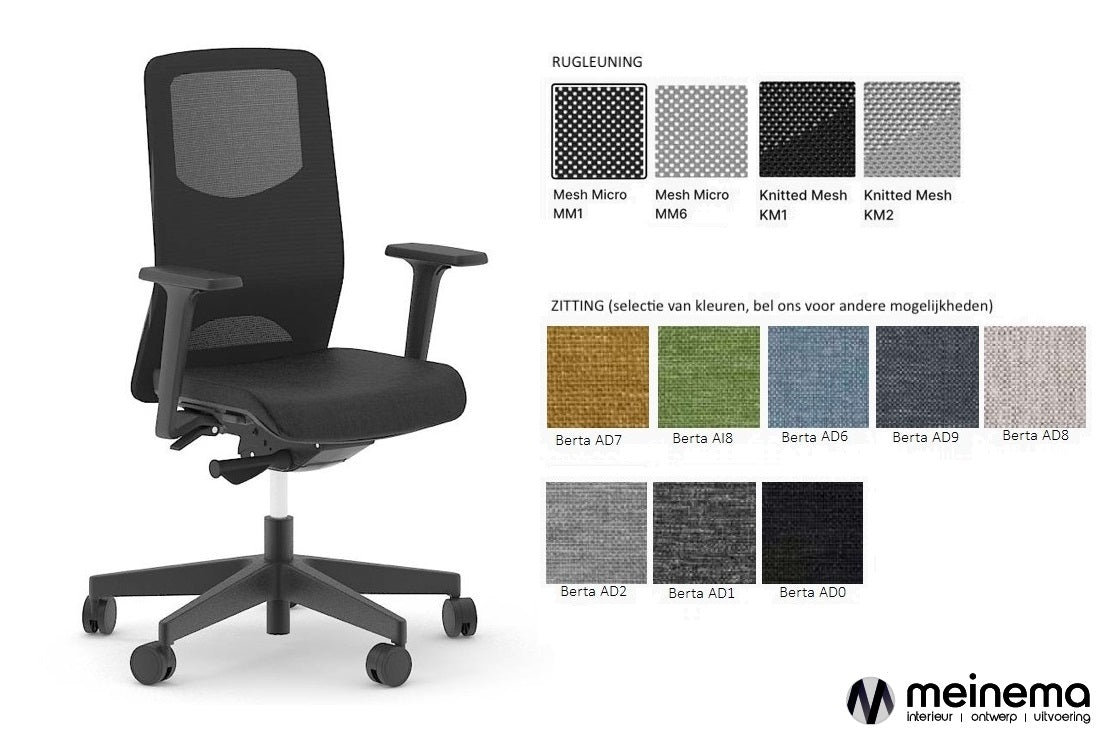 Narbutas wind bureaustoel kleuren