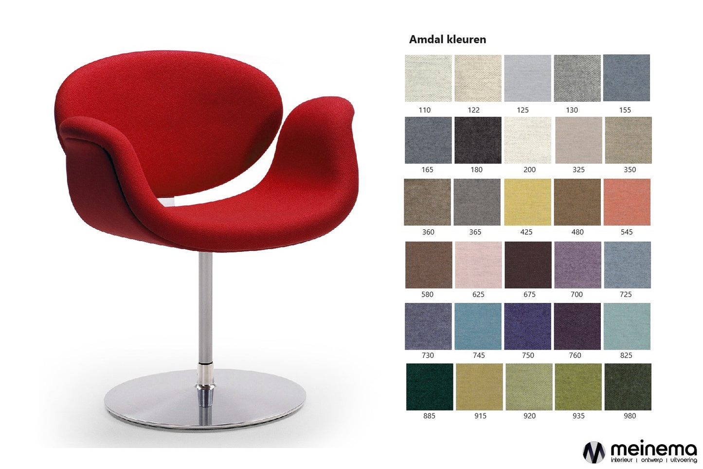 Artifort little tulip draaivoet amdal stof