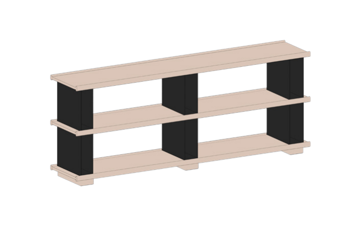 Duurzaam kastensysteem modulair Cruso Block Shelving System