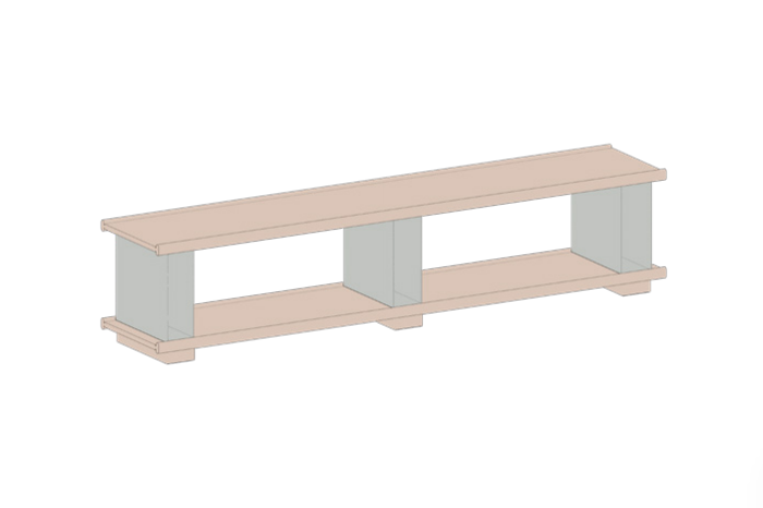 Duurzaam kastensysteem modulair Cruso Block Shelving System