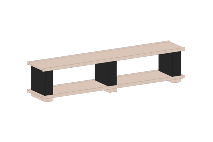 Duurzaam kastensysteem modulair Cruso Block Shelving System