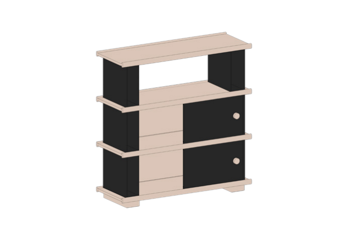 Duurzaam kastensysteem modulair Cruso Block Shelving System