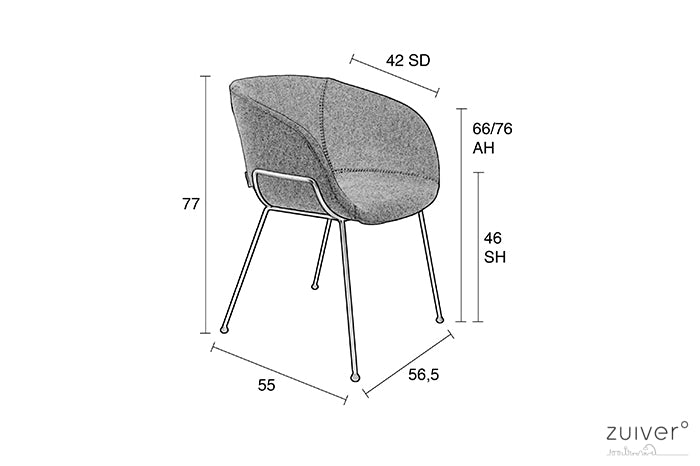 zuiver-feston-armchair-afmetingen