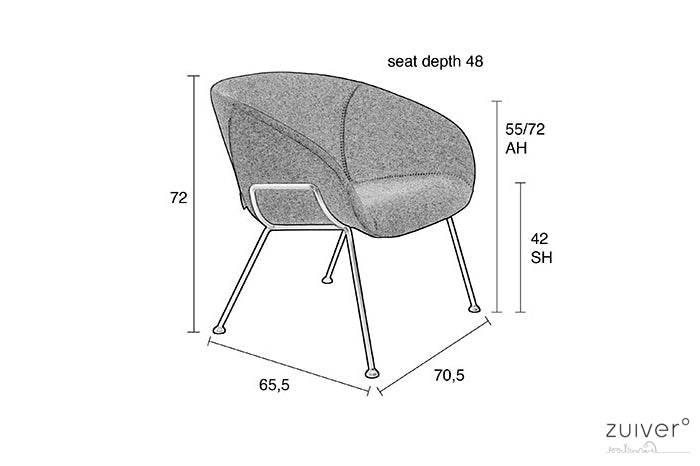 zuiver-feston-lounge-chair-afmetingen