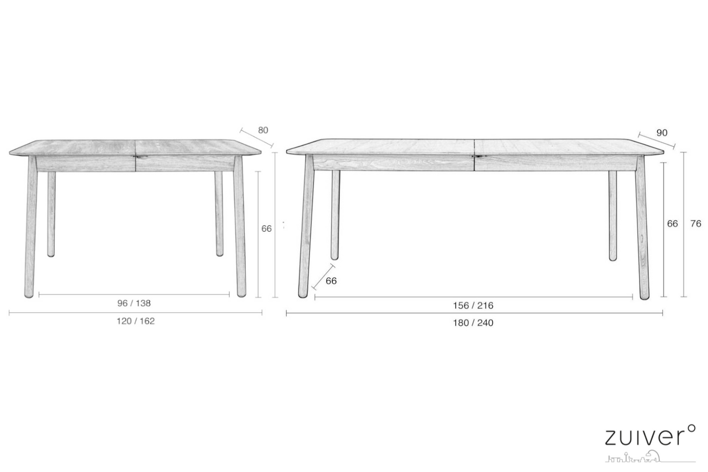 Glimps tafel Zuiver meubelen