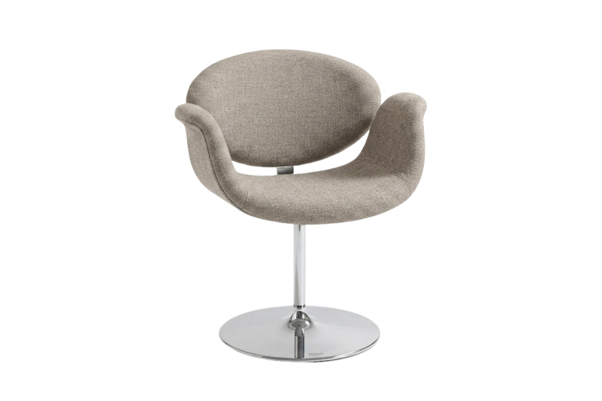 Artifort little tulip met gepolijst aluminium onderstel