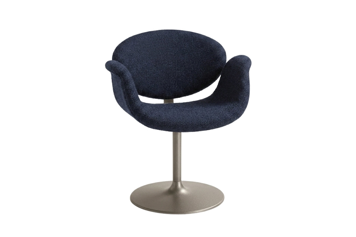 Artifort Little Tulip stoel met metallic grijs onderstel