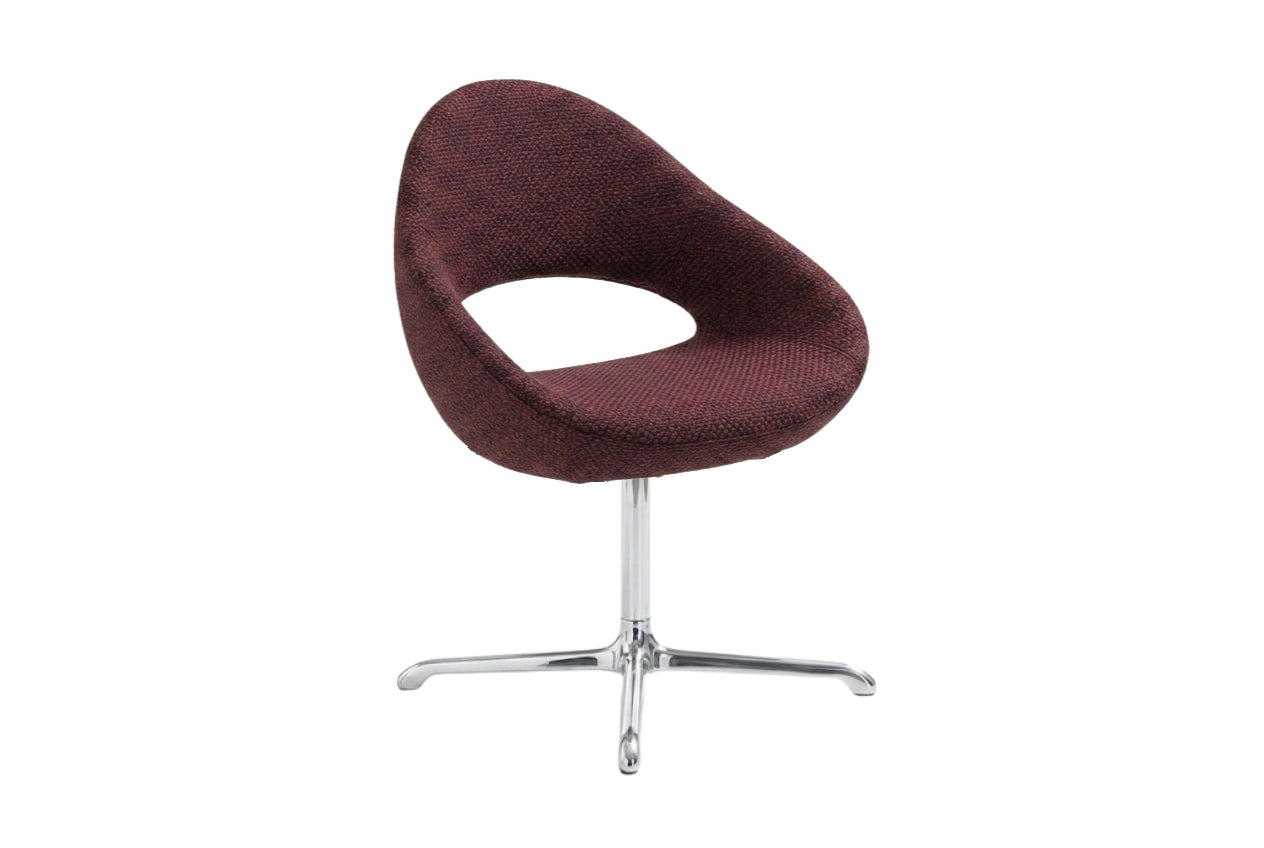 Artifort Shark met Selecte stofbekleding en gepolijst aluminium poten, slanke designstoel voor kantoor en zakelijke interieurs