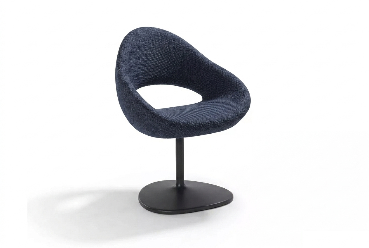 Artifort shark stoel met blauwe stoffering
