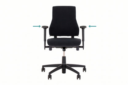 Zwart armopdekje voor Axia bureaustoel, ideaal als vervanging bij slijtage van de originele armleuningbekleding