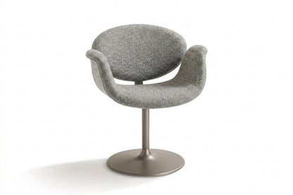 Little Tulip Chair met selecte stoffering en metallic onderstel