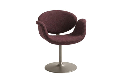 Little tulip stoel met grijs metallic onderstel