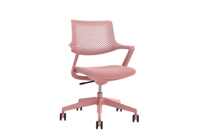 Roze vergaderstoel op wielen PC-V14