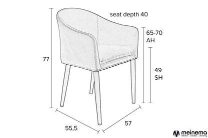 armchair afmetingen jamie