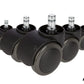 BMA Axia Office bureaustoel wielen 50mm met zacht loopvlak voor parket, laminaat en tegels, set van 5 stuks.