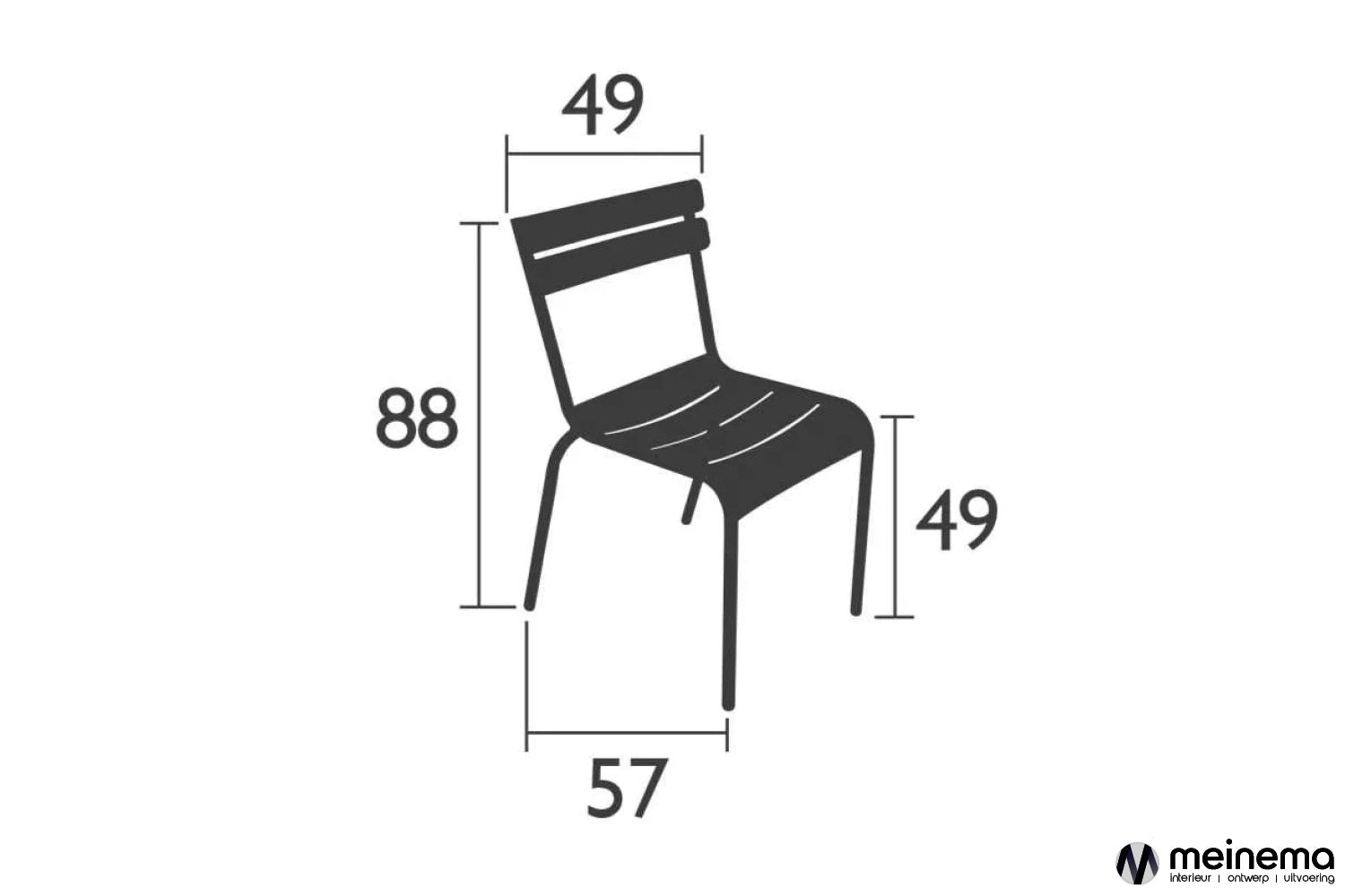 luxembourg-fermob afmetingen chair