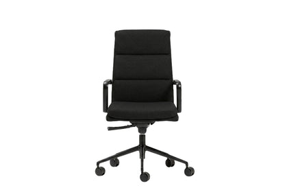 Season comfort chair met hoge rugleuning en zwarte stof