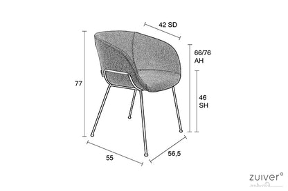 zuiver-feston-armchair-afmetingen